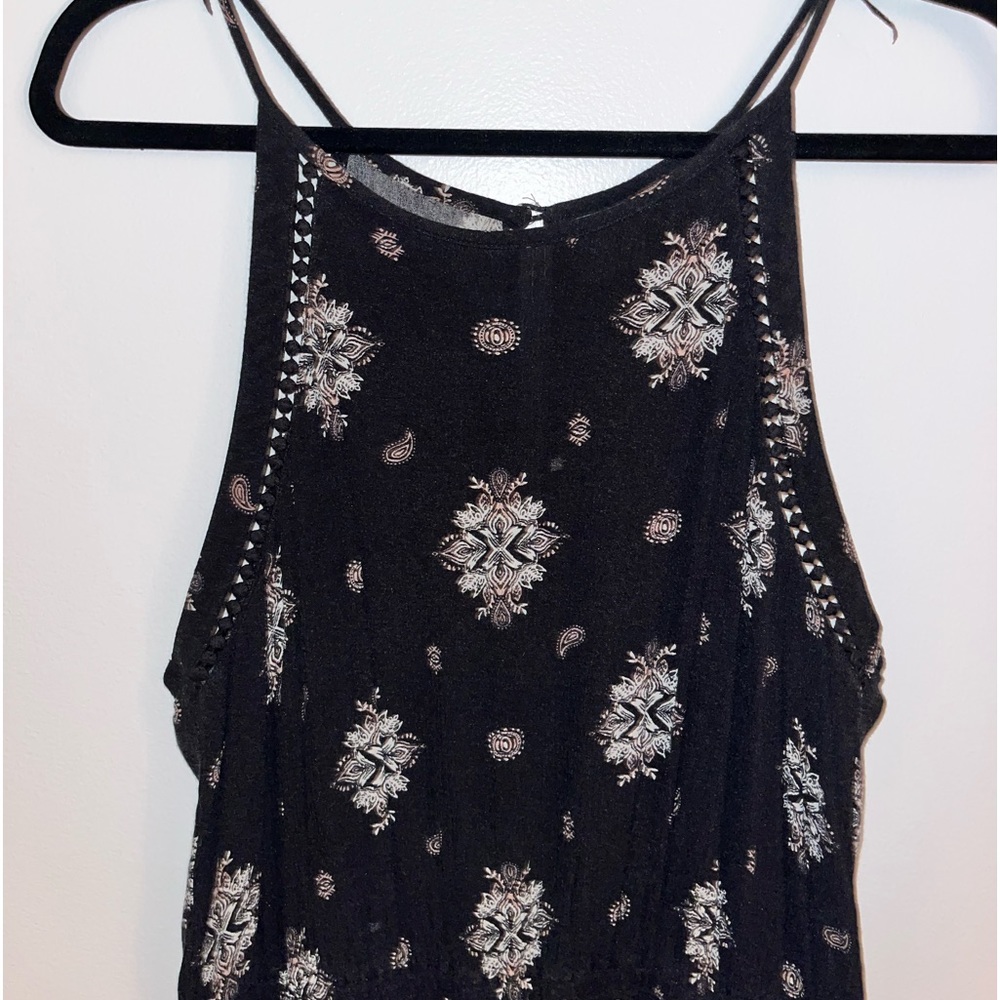 SO Size L pants jumpsuit boho print high neck